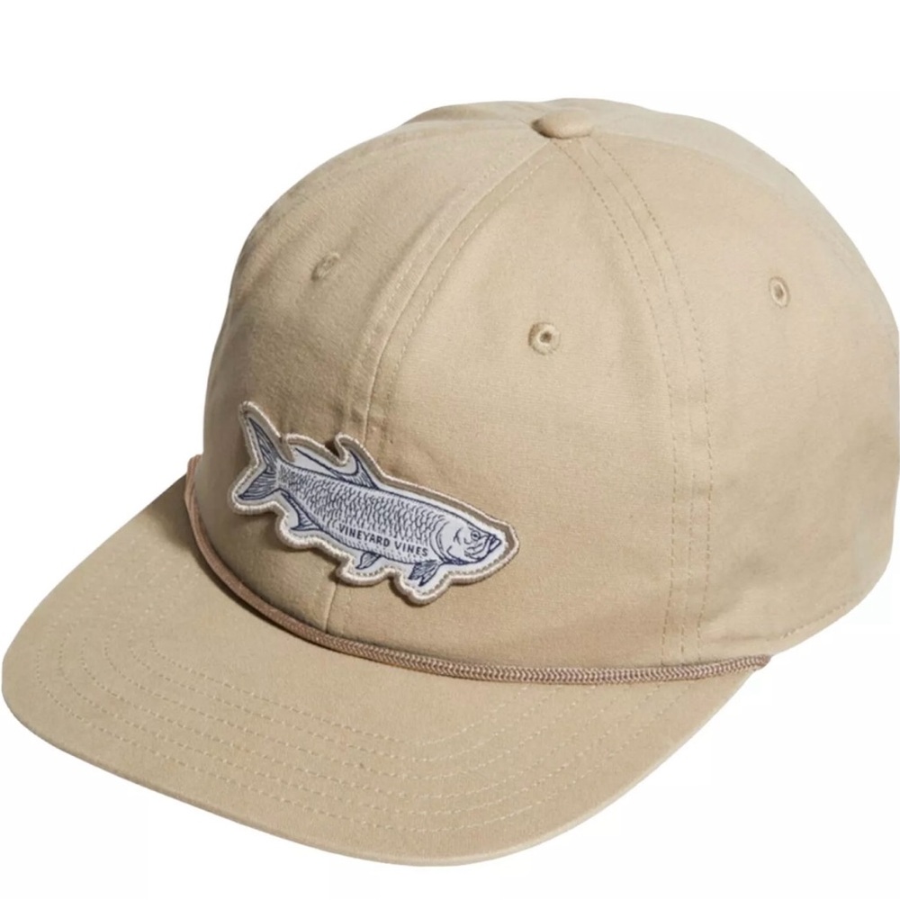 VINEYARD VINES TARPON PATCH FLAT BRIM BASEBALL HAT.NWT.MSRP$30.00